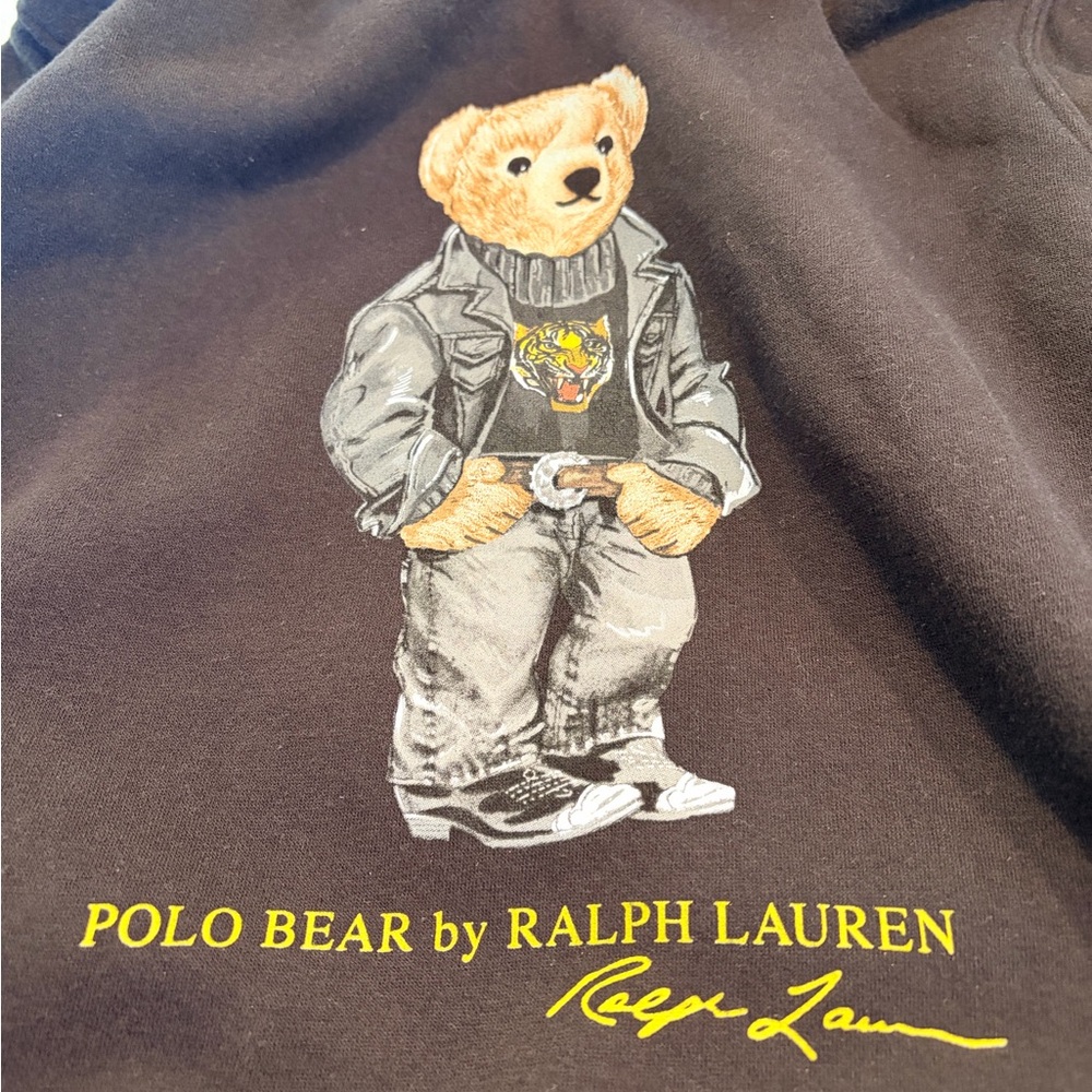 Polo by Ralph Lauren Kids Black Hoodie Lunar New Year Bear - Picture 2 of 4